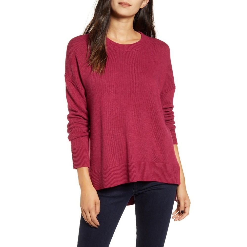 Chelsea28 High Low Crew Neck Sweater